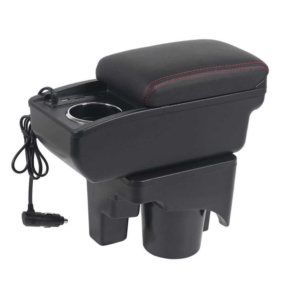 Armrest Box With Double Storage And Cup Holder, Ergonomic Car Armrest Console For Vw Sagitar 9426802663358