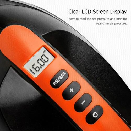 Portable Air Pump Featuring LCD Screen and Auto Stop Functionality  for Inflating Various Items 2