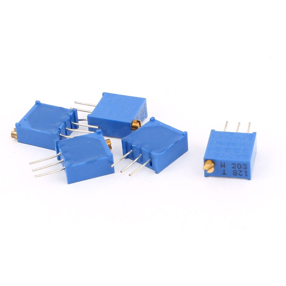 Resistor Accessories 5 Pcs 3296W 20K Ohm Multiturn Potentiometer Variable Resistors For 3296W Series 9426802663662