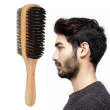 Double Sided Men Beard Brush Large Size for Facial Hair Care at Home & Salon