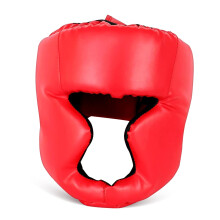 Boxing Headgear Sparring Guard Adult L Size Red Protective Gear for Taekwondo and Kickboxing Training Safety Performance Sturdy Material