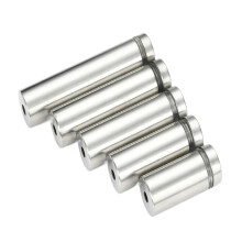12mm Stainless Steel Acrylic Sign Standoffs Brushed Nickel Finish Wall Mount Screws 12x22mm