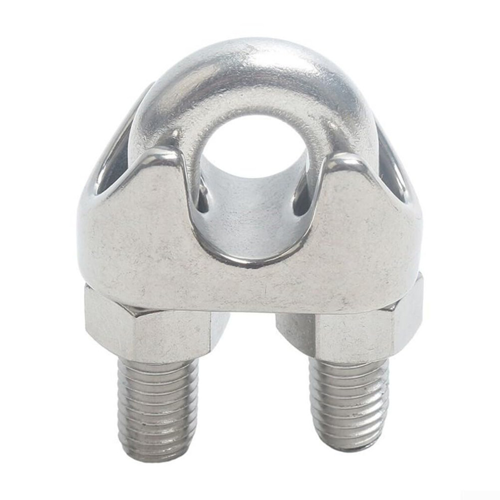 304 Stainless Steel Wire Rope Clamp Simplex Ushaped Head Lock For 28Mm Ropes Heavyduty Marine Grade Outdoor Use 6Mm 9164114307989