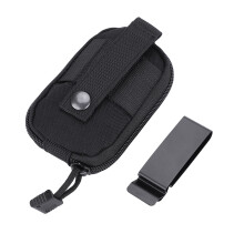 Tactical Utility Pouch For Outdoor Adventure Heavy Duty Nylon With Elastic String And Two Way Zippers Water Resistant Coating Compact Size Foldable De