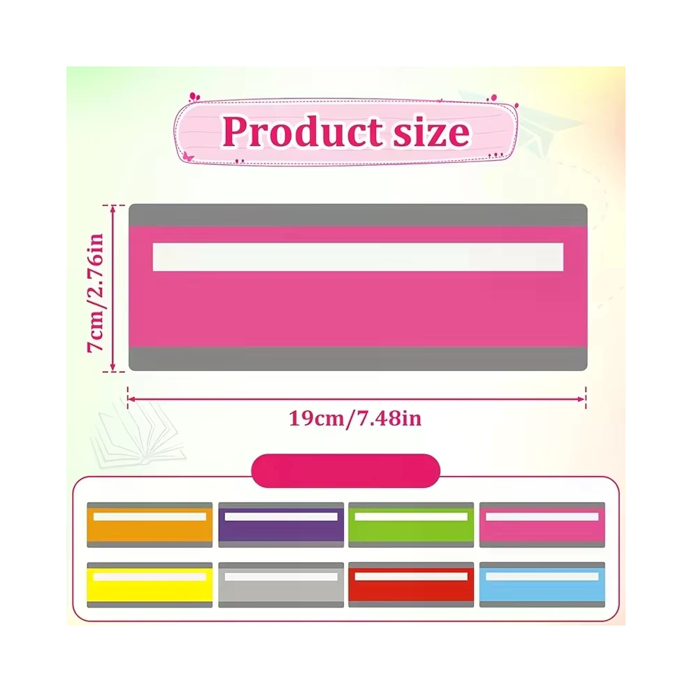 8Pcs Large Size Guided Reading Strips Highlight Overlays Multicolor Reading Tracking Rulers For Dyslexics Bookmarks