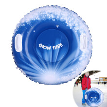 Inflatable Snow Tube 35 Inch Diameter 90 CM Heavy Duty Sled With 2 Handles For Kids And Adults Family Winter Sledding
