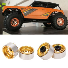4 Stück Goldene Aluminium-Radnaben 56mm für RC Auto 1,9 Zoll 12mm Sechskant