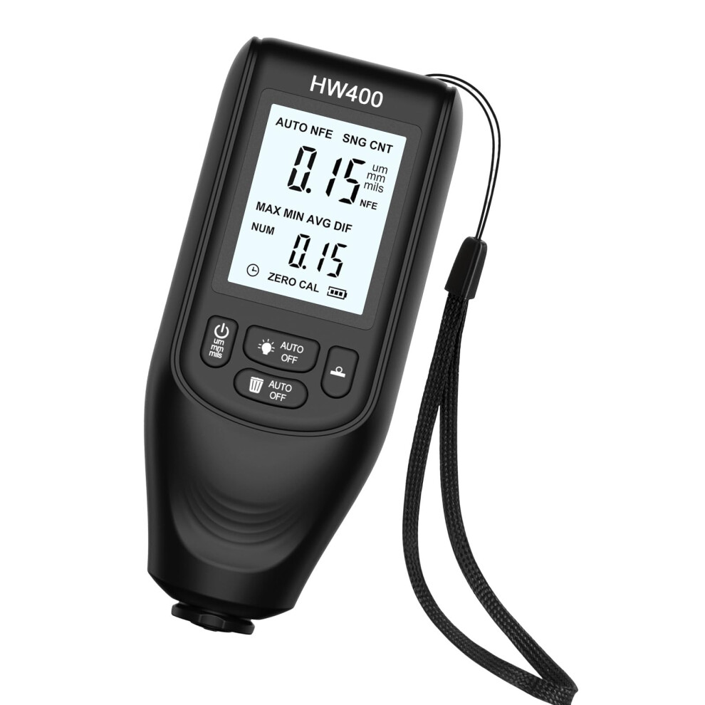 Fe Nfe Paint Gauges Unit Conversion Coating Thickness Meter With Lcd Display 02000Um Digital Thickness Gauges Black 9347817283655