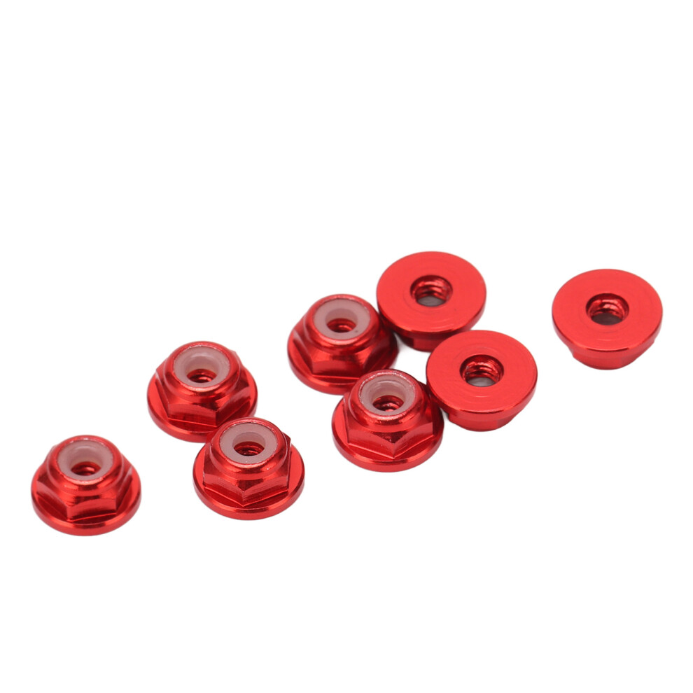 Self Lock M2 Lock Nuts 8Pcs Aluminium Flanged Nylon Lined For Rc Axial Scx24 3501374189072