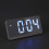 Digital Alarm Clock Voice Control Brightness LED Mirror Modern Desktop Clock 11