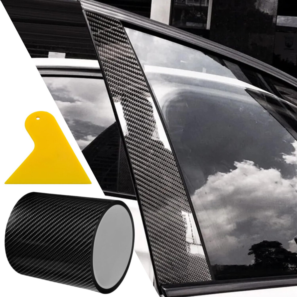 Car Door Edge Guard 5D Carbon Fiber Wrap Film Waterproof Scratch Protection 10Cm X 3M Black 9347817284942