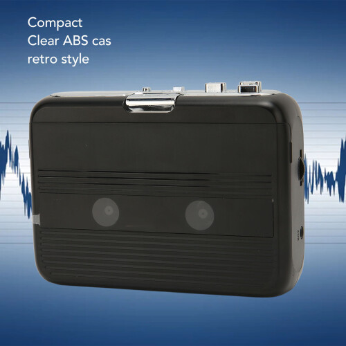 Compact Bluetooth Cassette Player with Stereo Sound & USB Power Black 1
