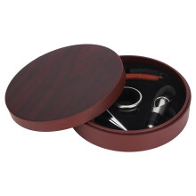 Elegant Wine Opener Gift Set, Stainless Steel Cork Remover With Rosewood Handle, For Wine Enthusiasts (Set Of 4 Pcs)