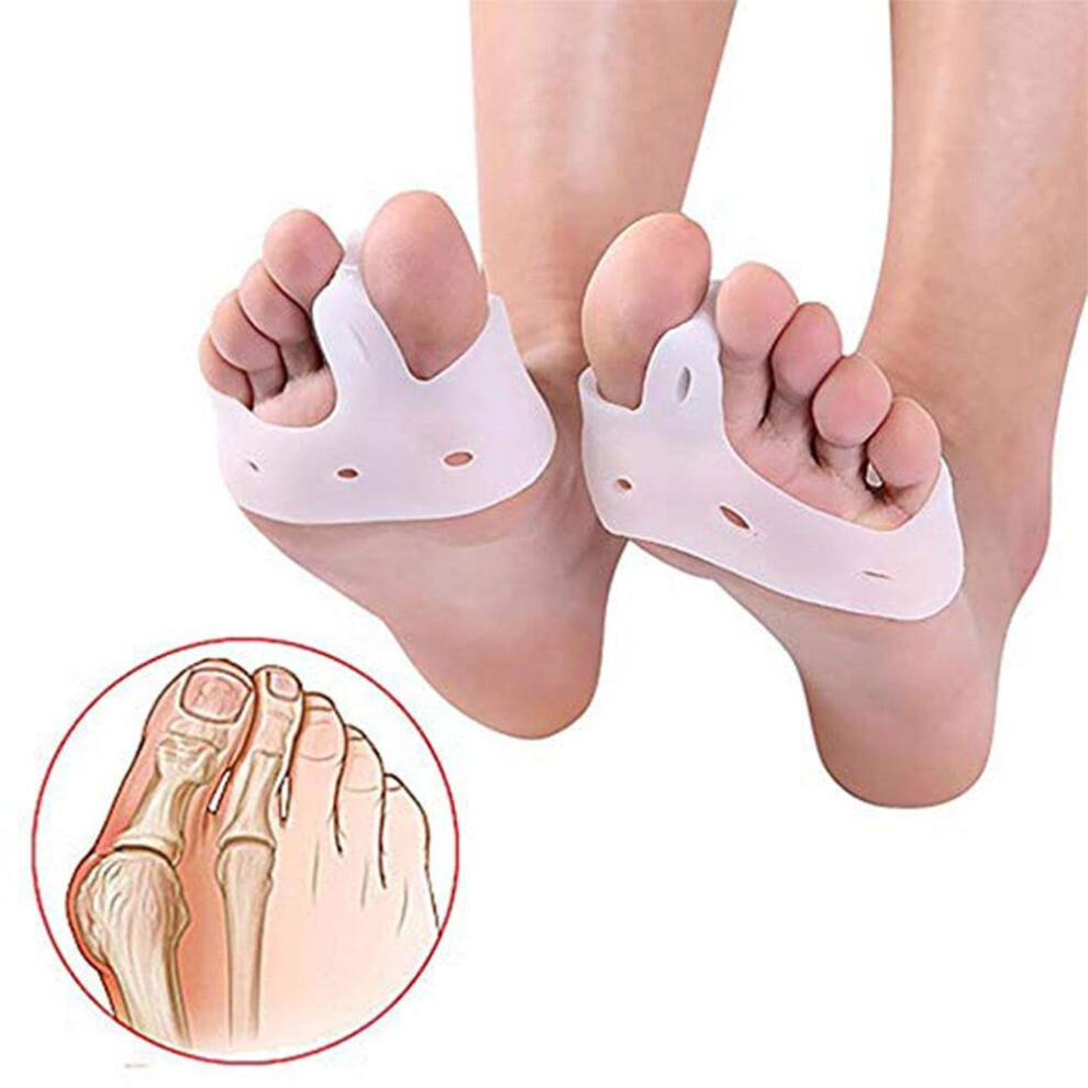 Silicone Hallux Valgu Bunion Splints  Half Toe Sleeve Forefoot Cushion  Toe Straightener Spacers Pain Relief