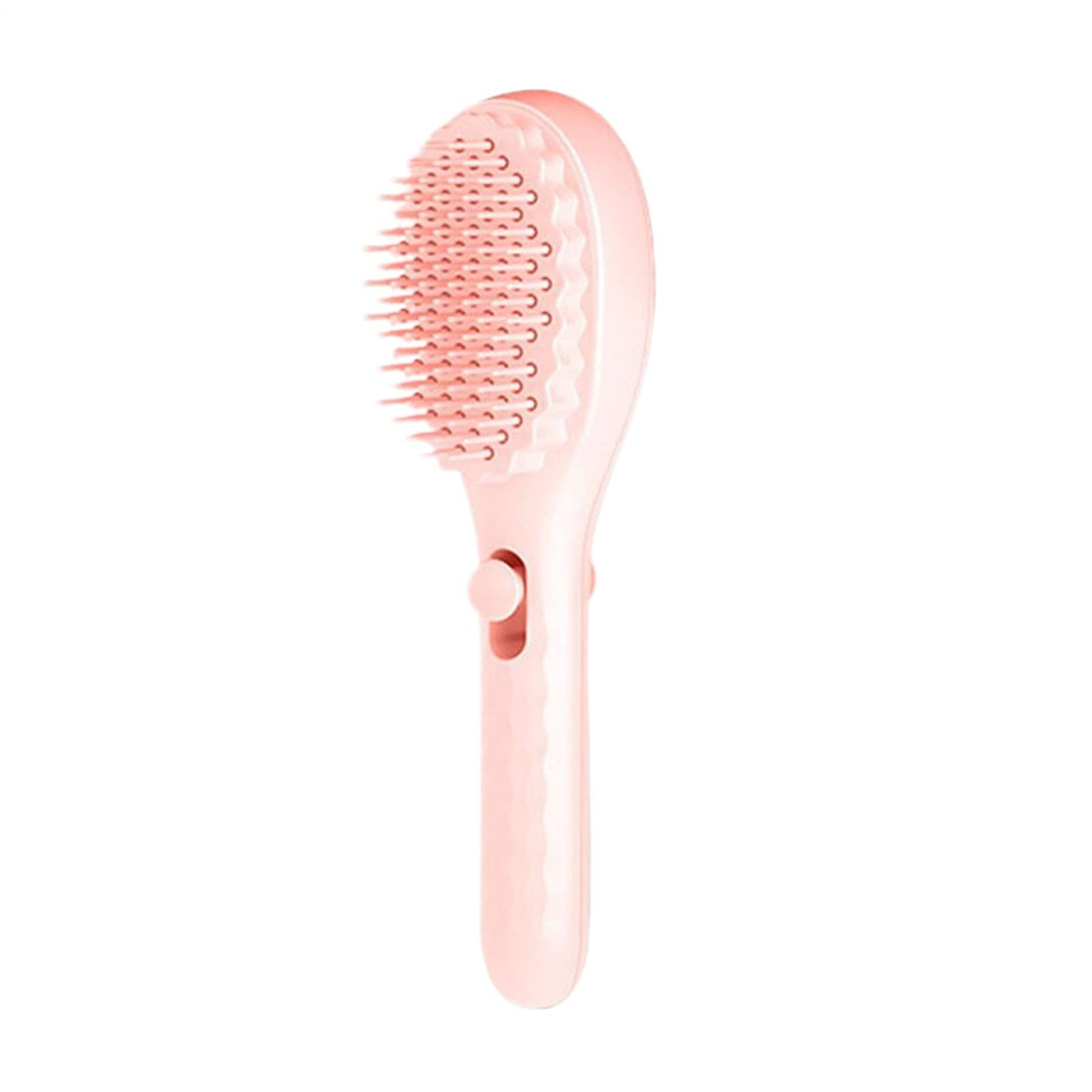 Unisex Pink Selfcleaning Hair Brush For Women, Telescopic Hair Comb, Antistatic Scalp Massage, Portable Travel, Light