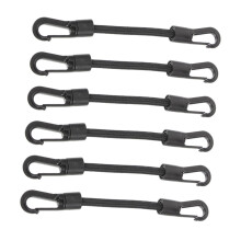 Elastic Buckle Straps 6Piece Set With Double Hooks Outdoor Tie Down Ropes Camping Tent Stability