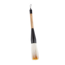 Goat Hair Calligraphy Brush With Short Bamboo Handle For Chinese Writing Beginners Comfortable Grip For Painting