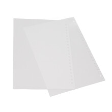 50 Stück A5 Mattes PP-Deckblatt-Schutzhüllen mit 20 Löchern, Weiß