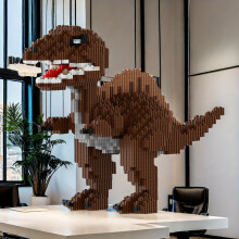 (LS6210 Oversized) 4000pcs Giant Dinosaur-spinosaurus Set-perfect For Valentine's Day, Thanksgiving, Halloween, Christmas And Birthday Presents