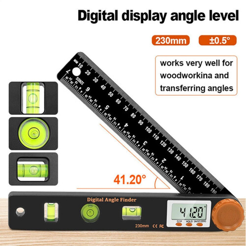 Digital Angle Finder 7Inch 230 mm LCD Display Protractor Ruler 2