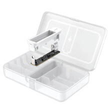 Minimalist Battery Storage Box Stores 20 AA/AAA Batteries 14.0 x 8.1 x 3.3 cm / 5.51 x 3.19 x 1.3 in Compact Organizer
