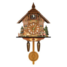 Cucu Clock Wall Clock For Living Room Forest Retro Style Alarm Clock Children Decor Home