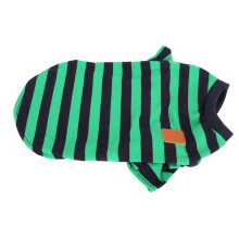 Niedliches gestreiftes Hundeshirt Frühling Sommer lockere Tierkleidung für Alltag & Party L