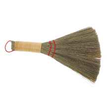 Handmade Small Whisk Broom Natural Corn Straw Short Handle Compact Handheld Sweeping Brush for Tables Sofas Floors Indoor Outdoor Dust Cleaning