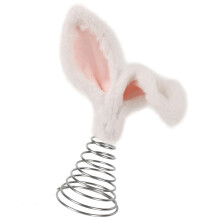 Furry Easters Rabbits Ears Tree With Metal Spirals Base Holiday Party Decoration Handmade Christmas Tree Toppers School Event Decorations