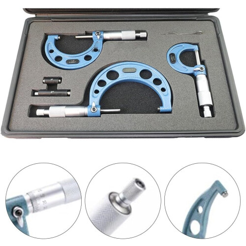 Measurement Accuracy 3pcs Professional Outside Diameter Micrometers with Innovative Features 2