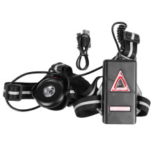 Running Lights for Night Safety, LUMEFIT Reflective Vest with Adjustable Beam, Hands-free Flashlight, Waterproof Rechargeable Battery, 360 Degree Refl