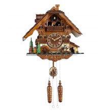 Wall Clock Cuckoo Clock With Pendulum Basswood European Style Hanging Clock Living Room Decor B Large
