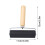 Ergonomic Black Rubber Roller for Printing with Wood Handle - 15cm 9