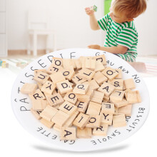 2 Set Wooden Alphabet & Number Puzzle Blocks, 100PCS, 18x20mm