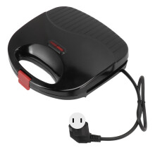 Grelhador para panini com luzes indicadoras duplas para um cozimento preciso, antiaderente, ideal para camping, viagens de trailer e como presente de
