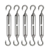 304 Stainless Steel Turnbuckle Hook M6, Adjustable Wire Rope Tensioners, Pack Of 5, Garden And Fence Wire