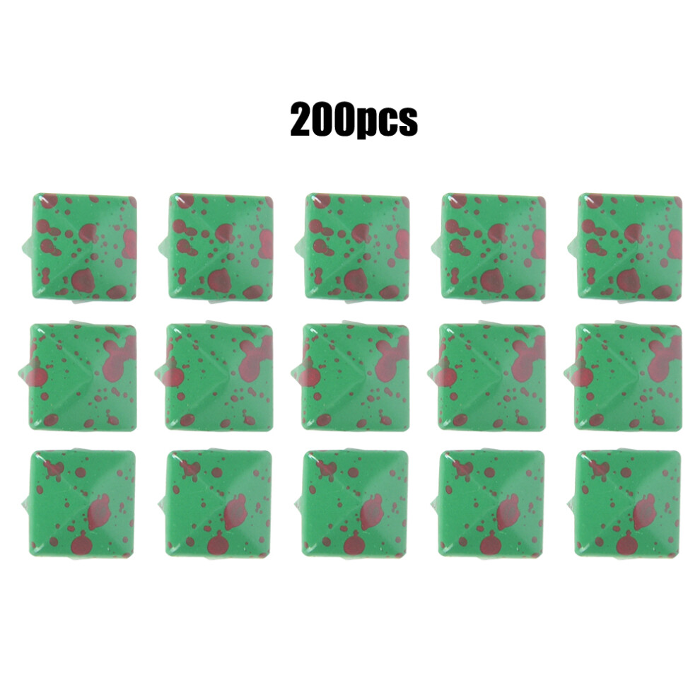 Durable Metal Square Rivets 200Pcs For Diy Shoes Bags Hats 9Mm Green & Red Dots 4961382723887