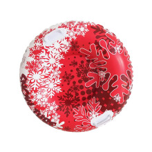Snow Sled for Kids Inflatable Toddler Sled With Handles Red Winter Outdoor Toy For Sledding, Skiing, Parks, Beach