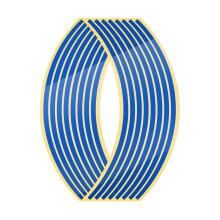 Wheel Stickers Reflective Rim Stripe Tape Blue For Kawasaki Motorcycle Wheel Hub