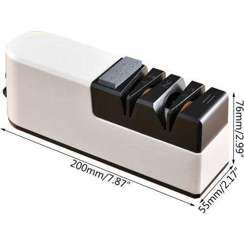 USB Electric Knife and Scissor Sharpener, Fast Safe Kitchen Blade Grinder, Compact USB Powered Tool 1
