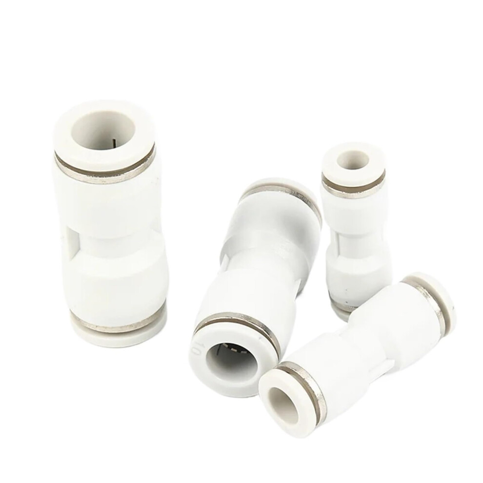 Air Water Tube Fittings 416Mm Straight Pushin Pneumatic Connector Onetouch Union Quick Fittings 12Mm8mm White 9189345394607