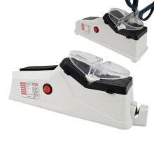 Knife Sharpener 3In1 Electric Sharpener For Meat And Veg 3 Levels For Double Straight Edges And Serrated Knives