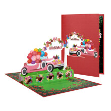 Handmade Wedding Car Greeting Card Car Themed Card For Couple And Lovers Paper Stock Creative