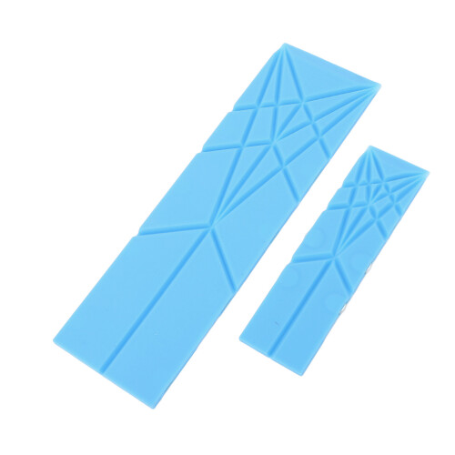2 Stück 3-in-1-Messlöffel, Polygone, flach, 2