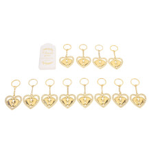 Portachiavi modellazione a forma di cuore e piede, 12 pezzi, 4,2 x 9,5 cm, Argento