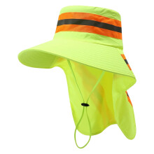 Visibility Reflective Sanitary Workers Fluorescent Colour With Neck Shield Sun Protection