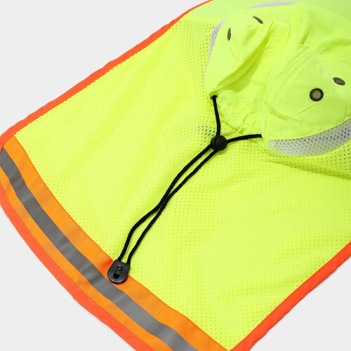 Visibility Reflective Sanitary Workers Fluorescent Colour With Neck Shield Sun Protection 1