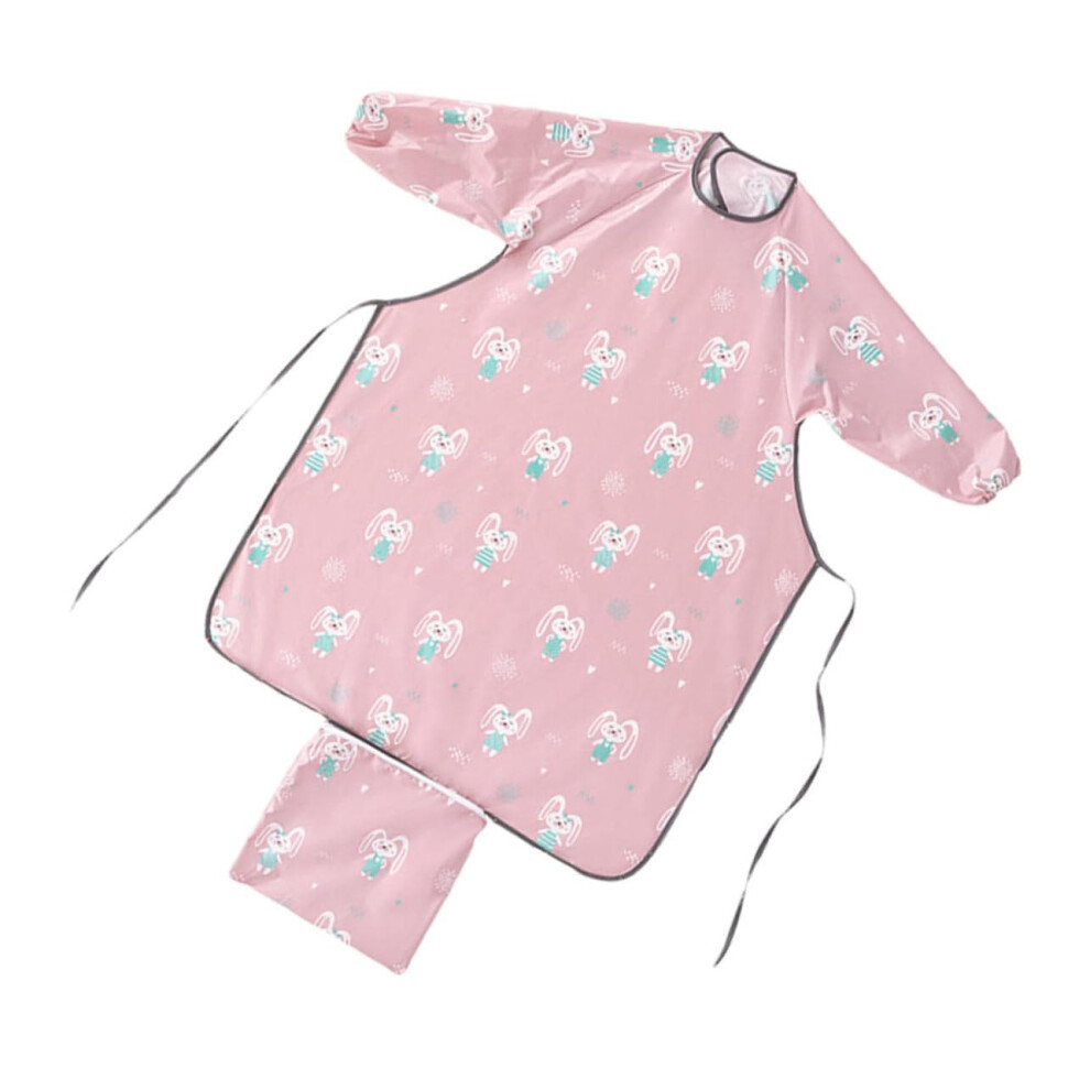 Bibs Smock Feeding Coveralls Sleeved Bib Quick Drying Elastic Cuffs For Feeding And Playtime