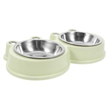 Pet Supplies Dual Purpose Food and Water Bowl for Cats Dogs Eye Easy to Clean Nonslip Base