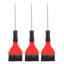 Präzisions-Haarfärbewerkzeuge, antistatische Toupierkämme aus Edelstahl, 3 abnehmbare Nylon-Stielkämme für professionelles Styling und